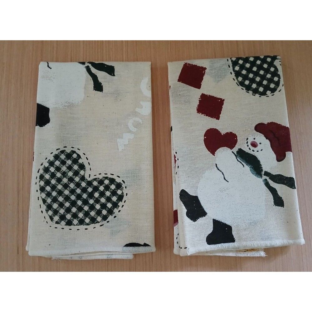 NEW Vintage Let it Snow 100% Cotton Cloth Napkins 3-2 PACKS 17x17 (6 total)